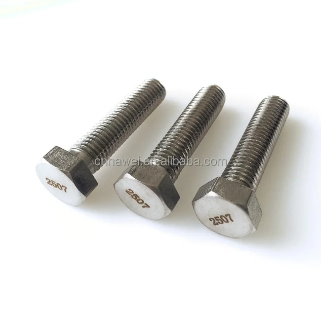 M10 2507 Stainless Steel Hex Bolt DIN Machine Construction Automobile Engineering M4 Thread-for Construction Automobile