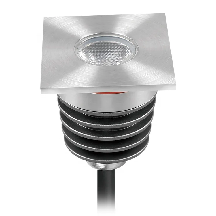 3w square stainless steel led inground light waterproof underground lamp led floor recessed lights