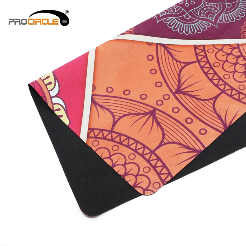 Foldable Suede Natural Rubber Yoga Mat