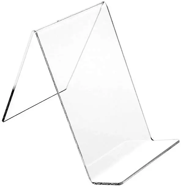 
Custom Clear Acrylic Plastic Easel Artwork Book Display Stand Shelf Small 