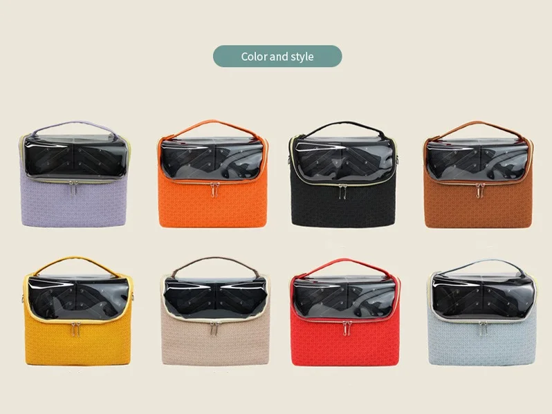 Wholesale Large Space Beauty Cosmetic Box PU Leather Fashionable And Durable Makeup Bag