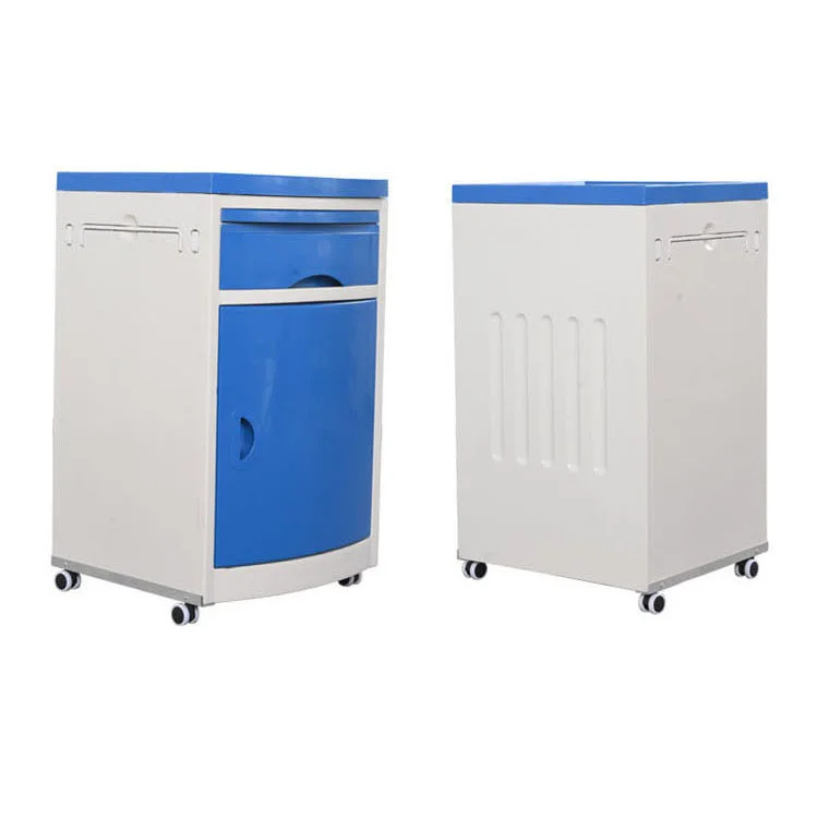 WinFair Abs Hospital Bed Side Bedside Cabinet Mobile Medical Storage Plastic Locker Bedside Hospital Cabinets