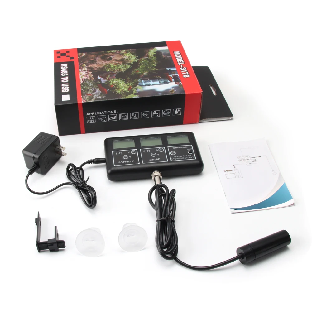 7-IN -1 Humidity Temp ORP TDS EC CF PH Meter multi-function online water quality monitor +485 communication Device Monitor