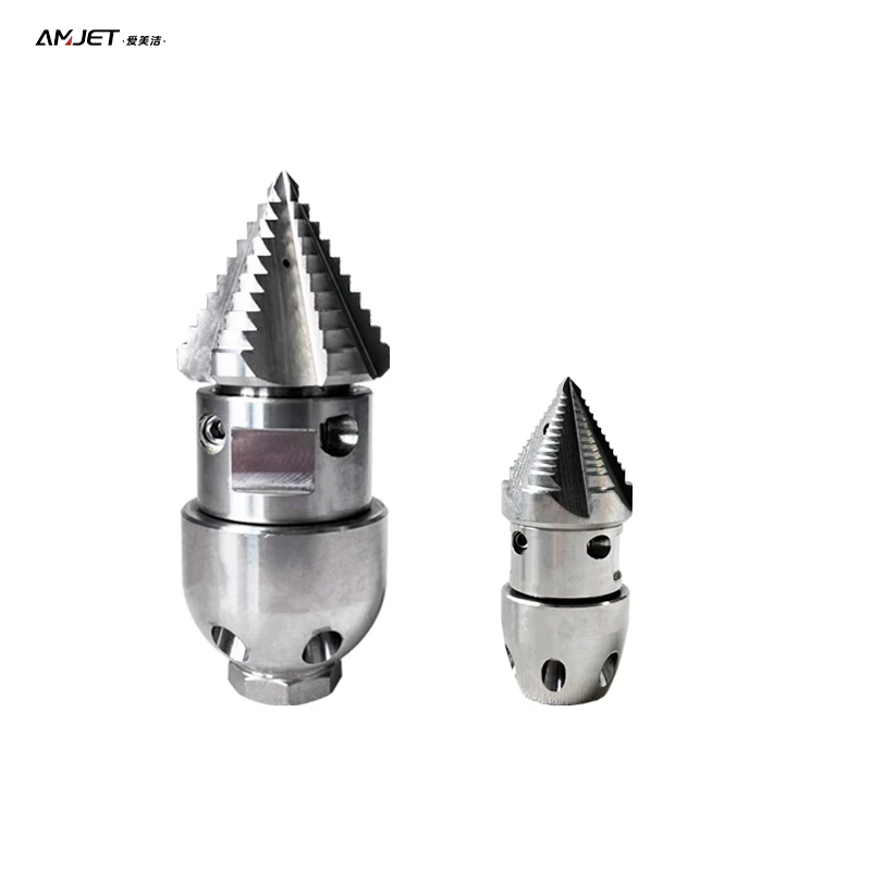 High quality sewer nozzle cemaric sewer nozzle breast hydro jetting sewer machine nozzle set