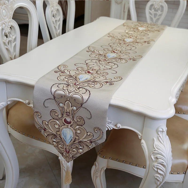 Luxury decorative macrame home Christmas bead table runner
