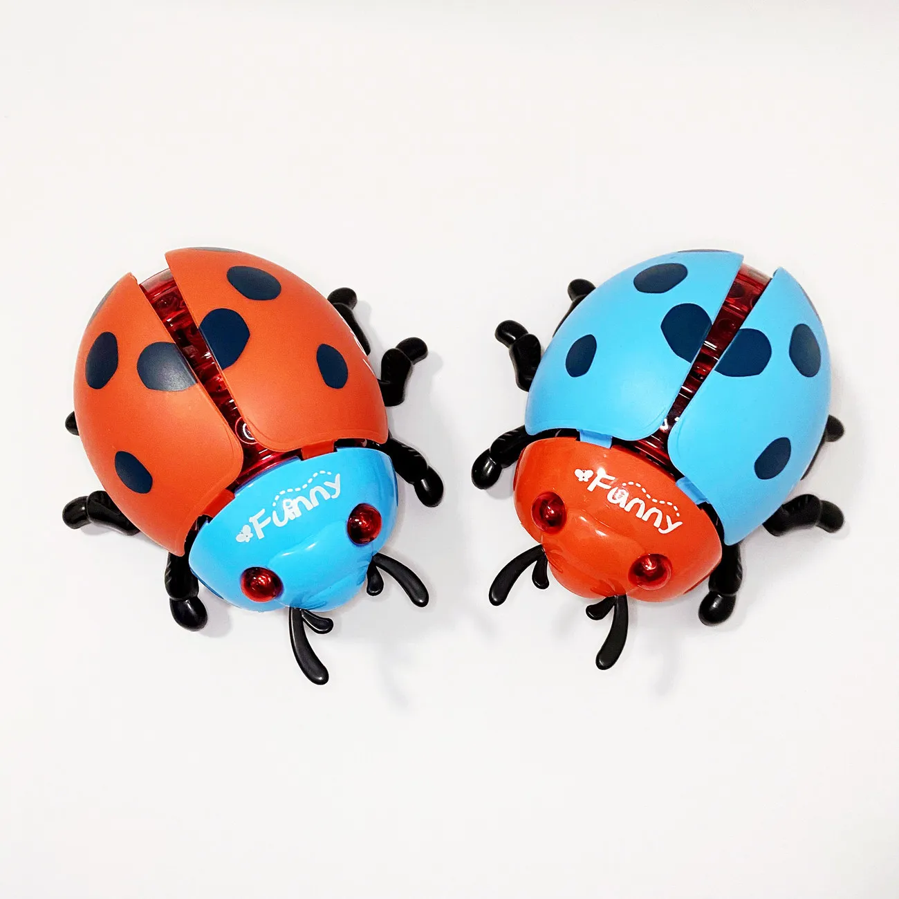 New Children Traction Rope Electric Seven Star Ladybug Luminous Music Beetle Light Up Toy