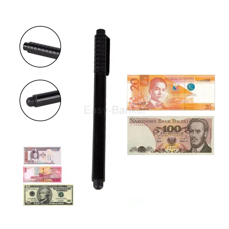 DC-665-3 Professional Currency Checker Portable USD Euro Detector Marker Pen mini Money Detector pen universal currency test pen