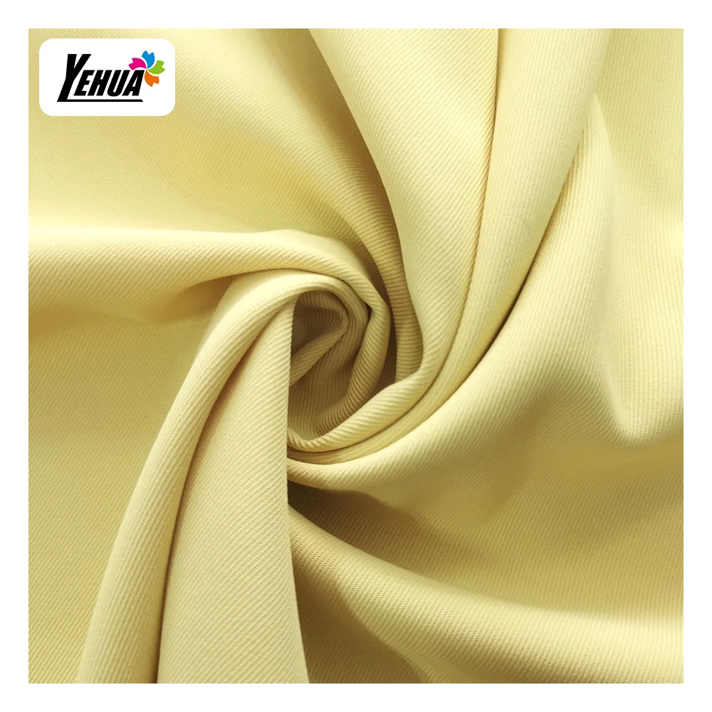 230g peacock diagonal SPH polyester woven twill small suit wide leg pants professional coat fabric for lady suit