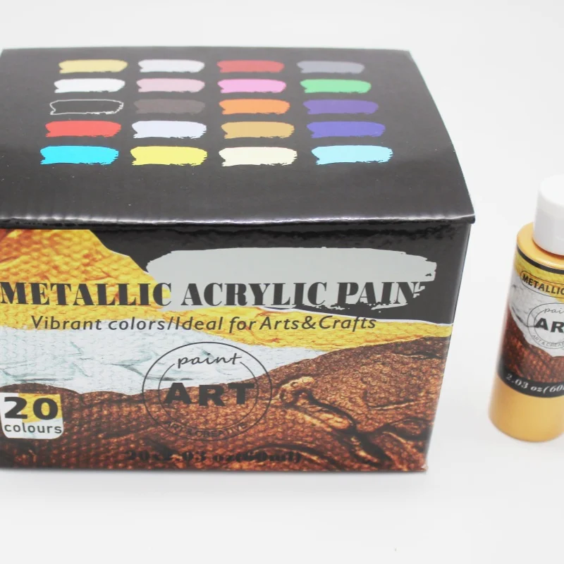 Promotional Price Customized Color Glitter Gold Metallic Acrylic Paint Acrylic Pouring Painting