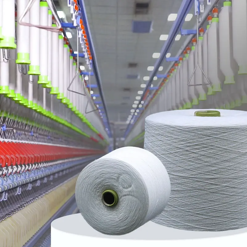 Factory Supply Blended Yarn 60% Cotton 40% Polyester 40s/1 Combed Ring Spinning High Tenacity Knitting Weaving and Knitting