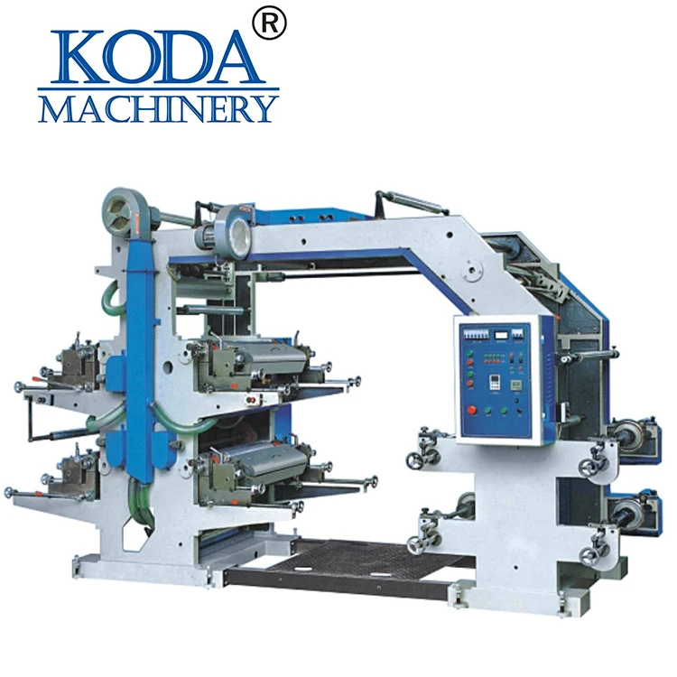 polypropylene bag/cellophane and roll paper 4 Color flex printing machine