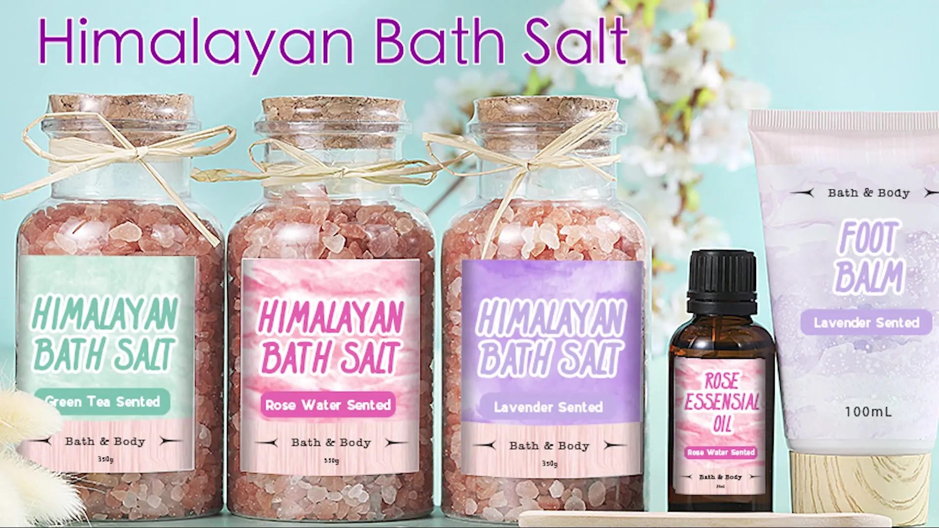 New Model High Quality Rose Extract Shampoo Bath Sets Bath Gift Sets Spa Set