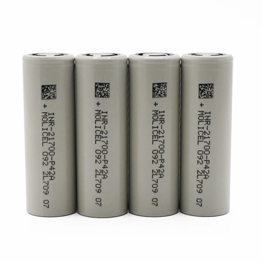 Original Taiwan Molicel Inr 21700 4200mah 30a Battery P42a 3.7v Rechargeable 21700 Battery for Flashlights