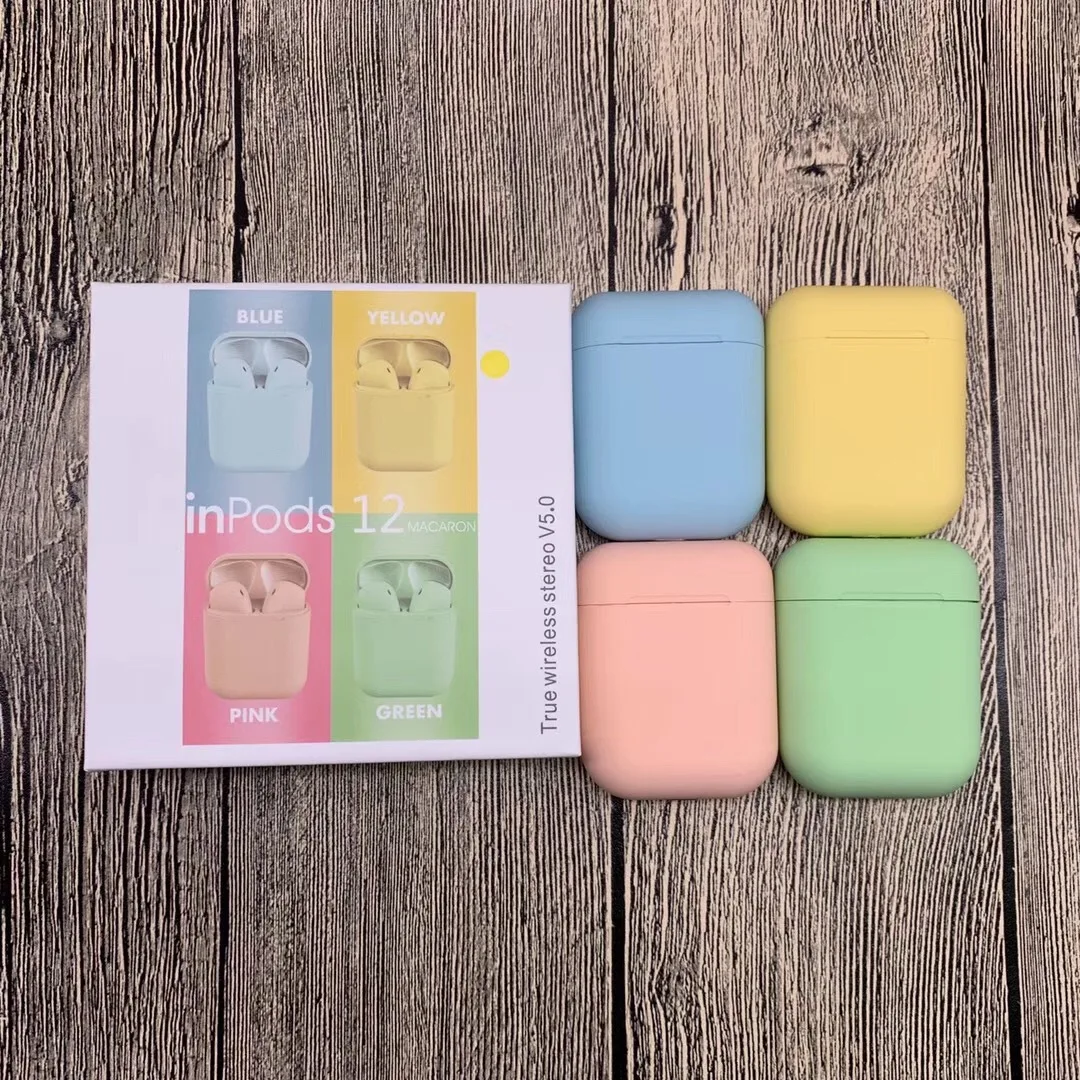  Macaron Android ios BT V5.0 наушники мини Tws i12 беспроводные Sem Fio Bluetooth Fones De Ouvido Inpods