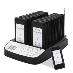 16 pcs Wireless Restaurant System Guest Call Calling Buzzer Paging Table Coaster Management Ordering Pagers Queue Pager