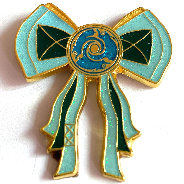 Custom own logo glitter soft enamel Metal pathfinder Lapel Pin/badge wholesale