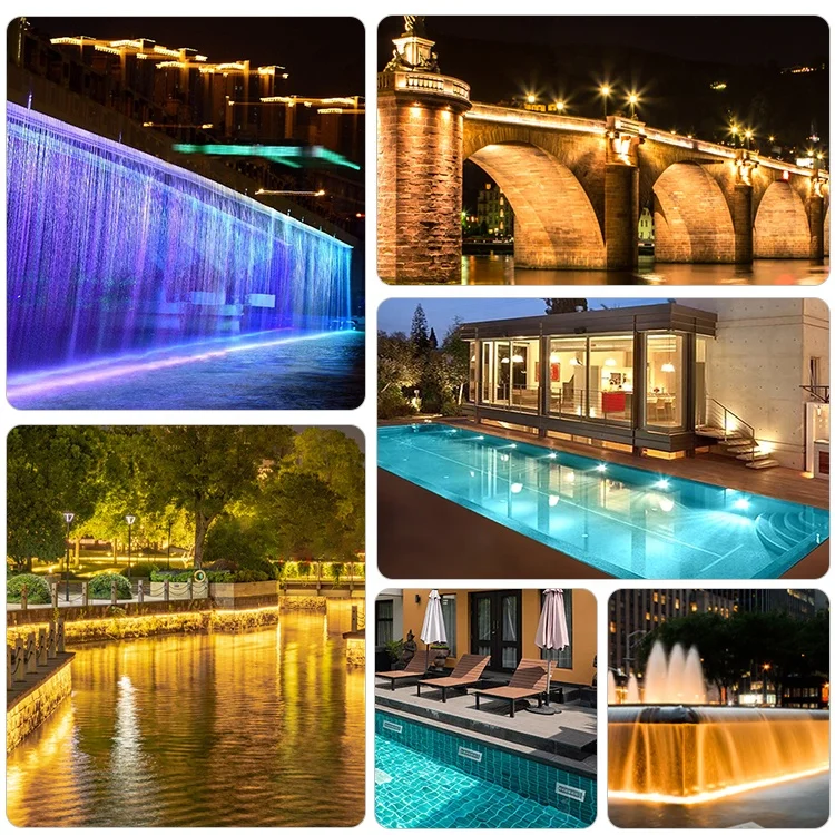 Commercial Ip68 Waterproof Led Strip Stainless Steel Lights Outdoor Works Underwater Lighting Pool Lights