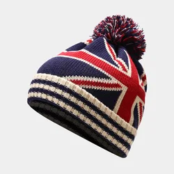 2022 New unisex outdoor riding Windproof rice flag Beanie hat  fleece-lined wool scarf touchscreen gloves neck scarf hat mittens