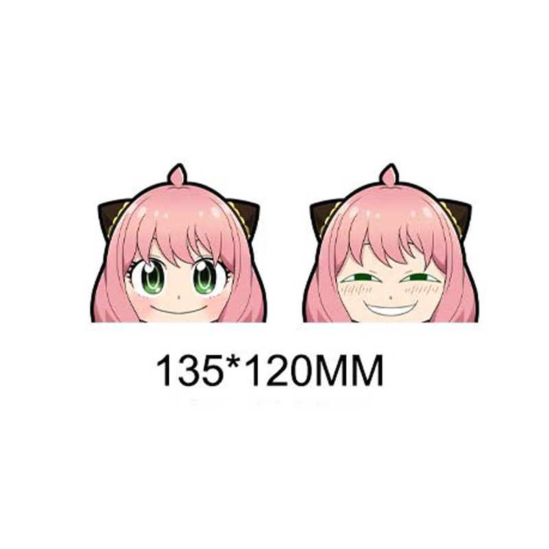 Spy X Family Waterproof Anime Gradual Change Hologram Sticker Character Cute 3D Cartoon Anya Sticker for Car Laptop Cup Decor