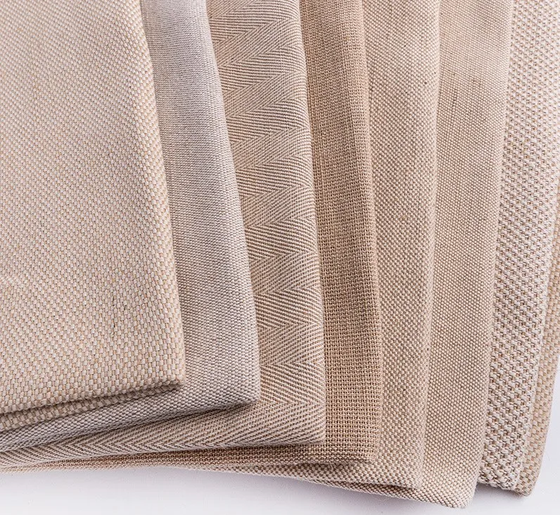 Cheap 55% Jute 45% Cotton Hemp Fabric Bag Hessian Burlap Linen Fiber Canvas Cotton Woven Jute Sofa Cotton Fabric