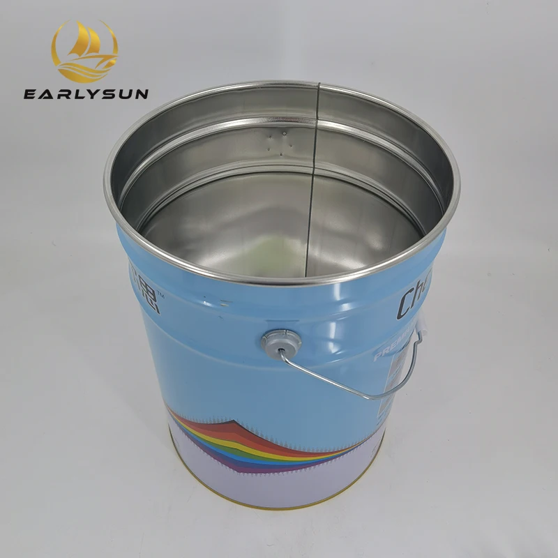 High Quality 16 Liters Tinplate Can Pail Drum Open Head For Paint Chemical Ink Packaging
