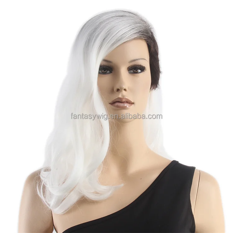 Good Quality Long Ombre Yaki Flame Resistant Synthetic Showcase Display Wig For Female Mannequin