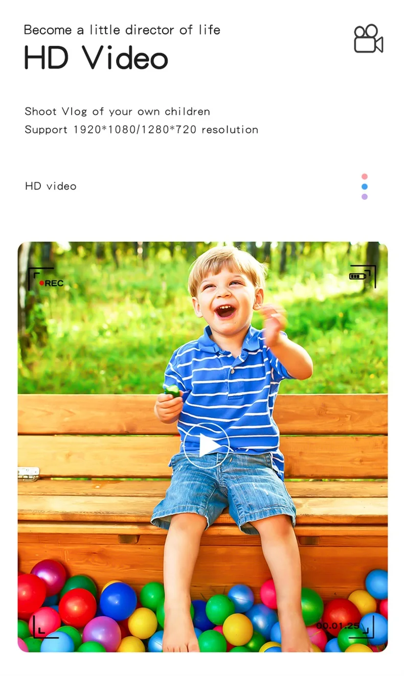 Lower Price HD 1080P Video Camera for Kids Children Selfie Camera Kids Gift Smart Digital Camera Kids Toy.jpg