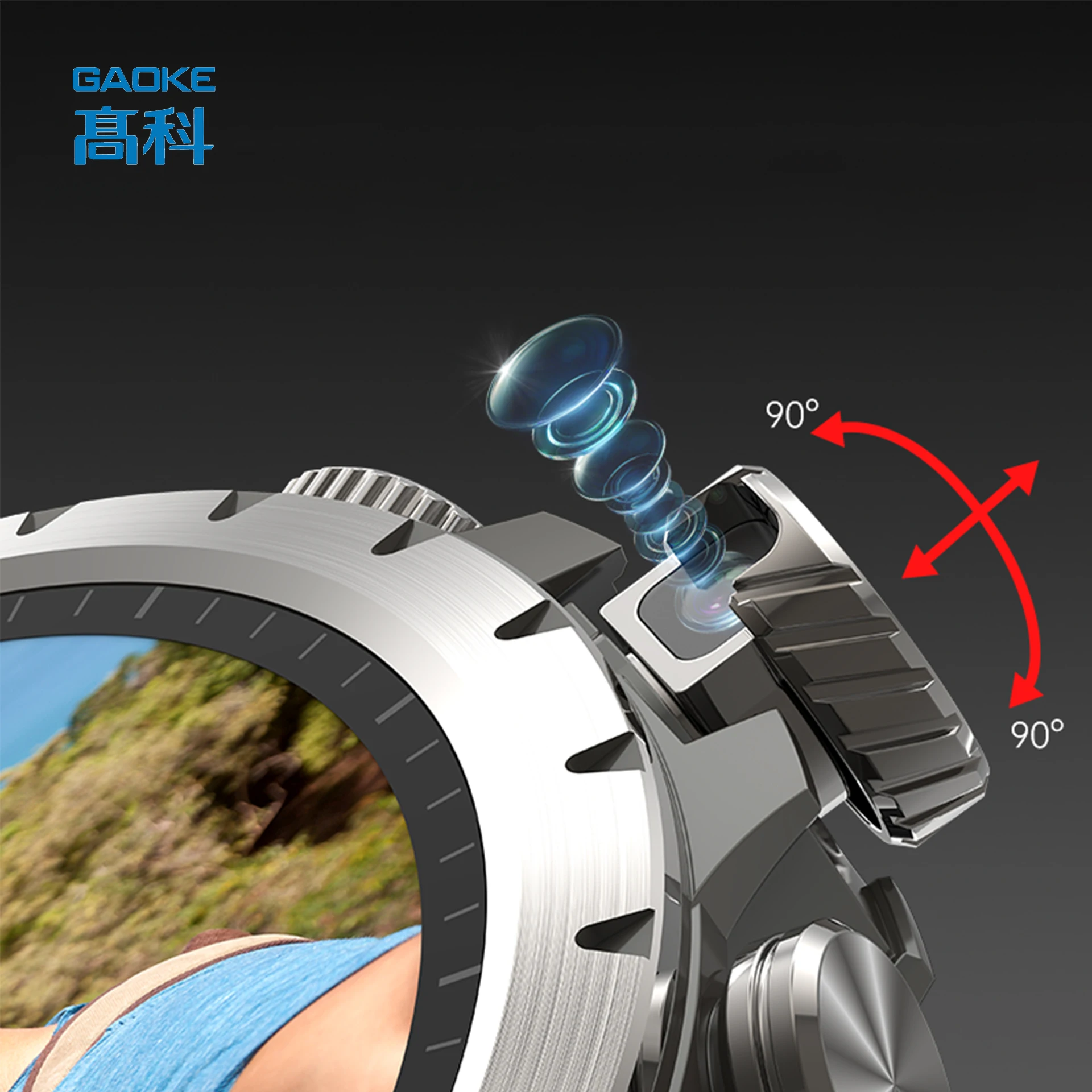 Fitness Sports Round Featuring Camera Waterproof Design Big Screen 4g Connectivity Sim Card Support Smart Watch