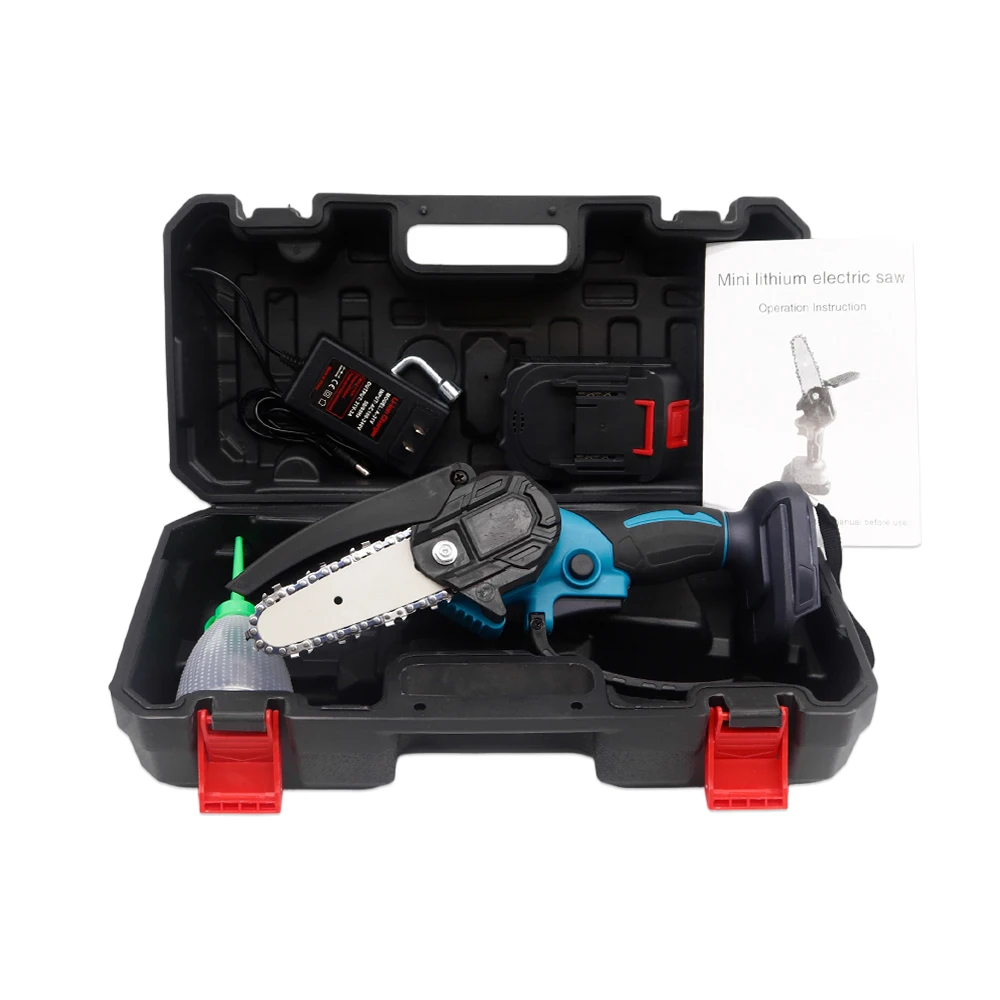 Garden retractable high branch saw chain set with lithium battery high branch saw
