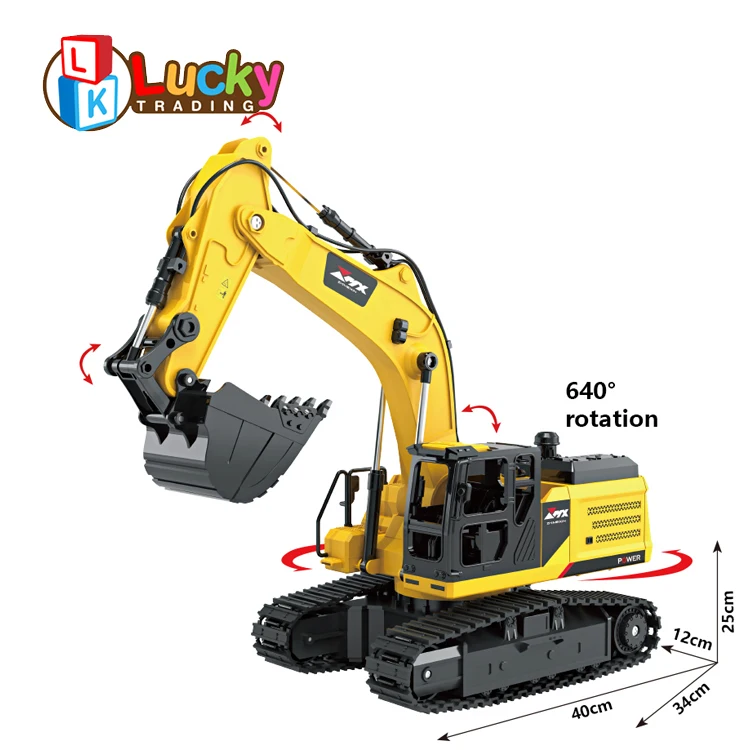 Remote Control Excavator Toy Rc Construction Vehicles Toys Engineering Series  With Simulated Spray