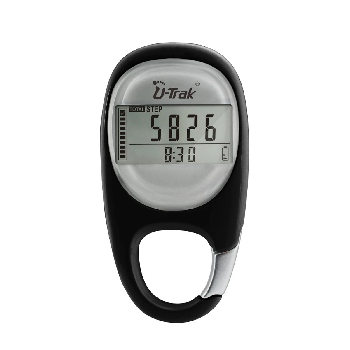 3D Digital Step Counter for Walking Clip on Pedometer Walking Distance Miles Exercise Fitness Activity Calorie Clear LCD Display
