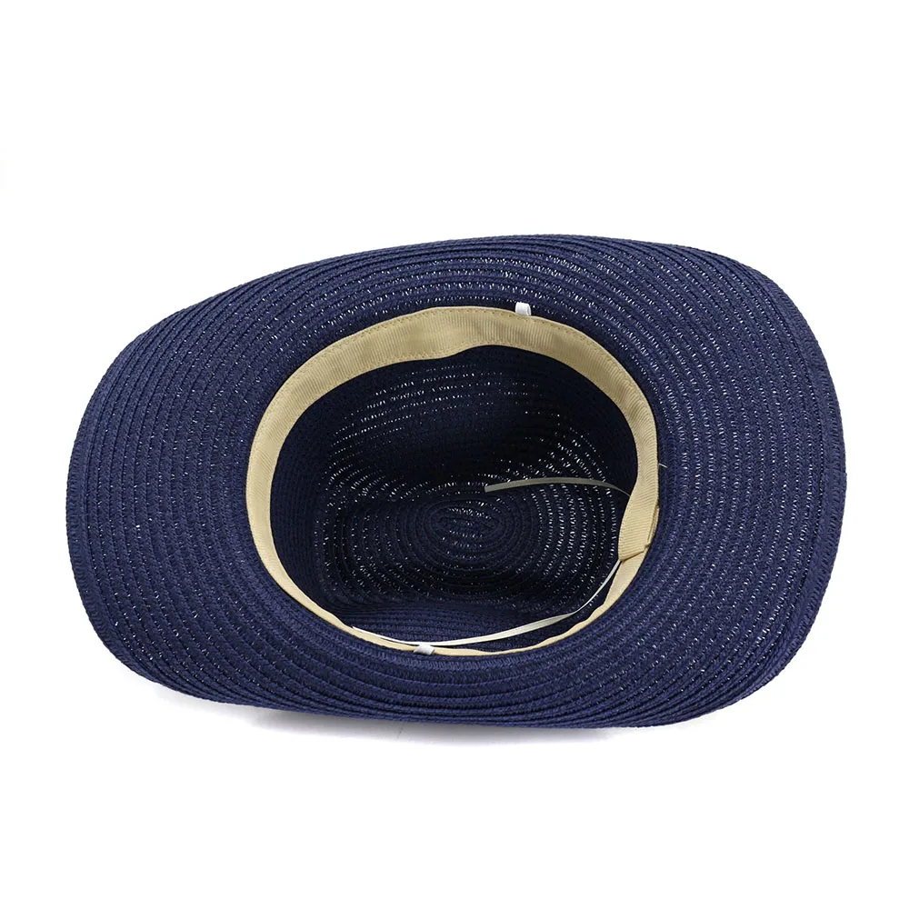 Fashion Cheap Wholesale Panana Straw Cowboy Hat for Men Beach Sun Hat