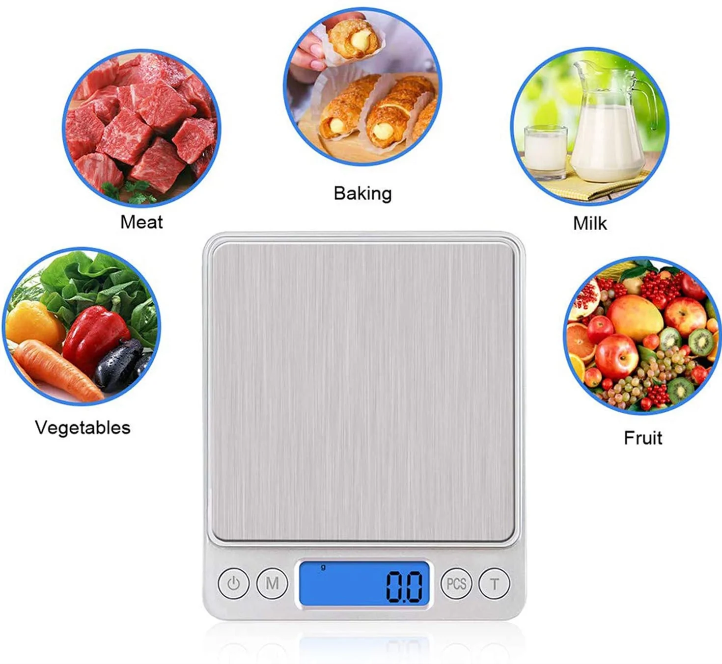 Kitchen Food Scale Baking Digital Jewelry Scale Battery Powered Daily Household Commercial Tools Loss Weight