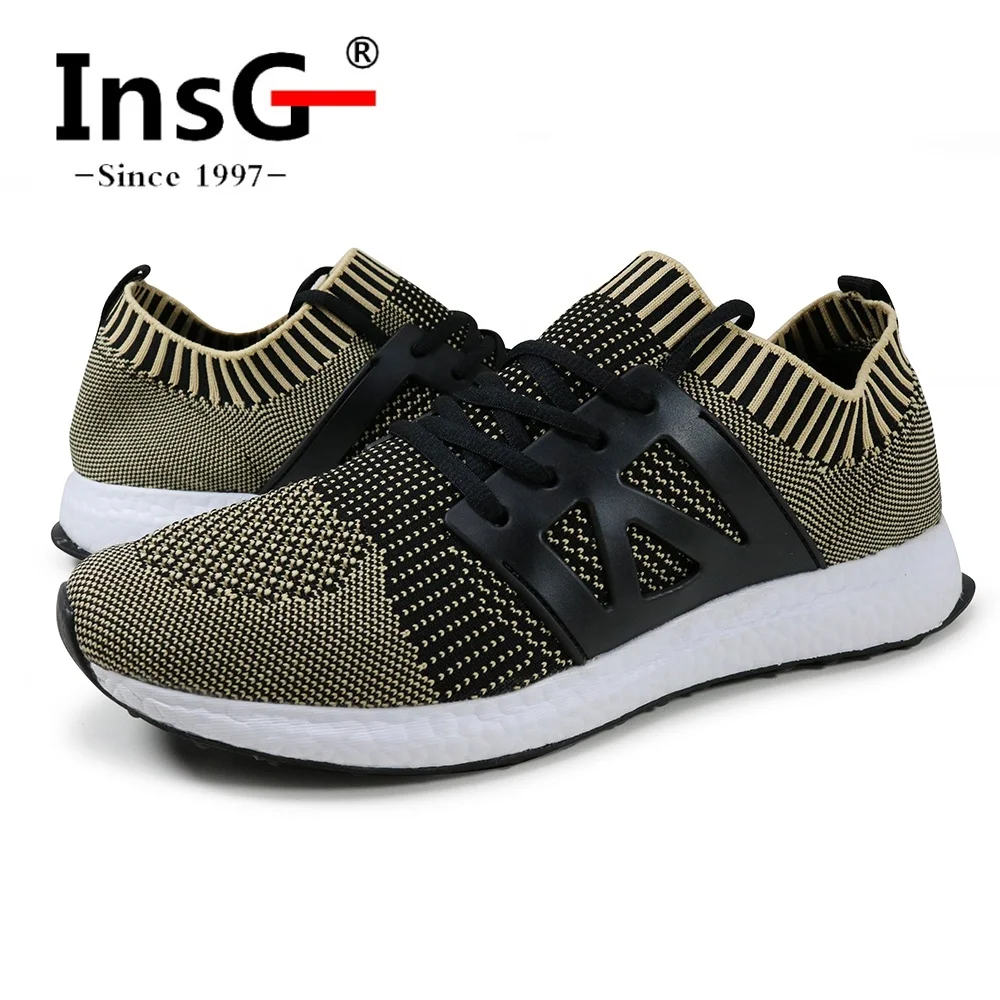 China Factory Fly Knitted Zapatillas De Deporte Hombre Slip-on Jogger Shoe With E-TPU Popcorn Soles Men Fitness Walking Sneakers