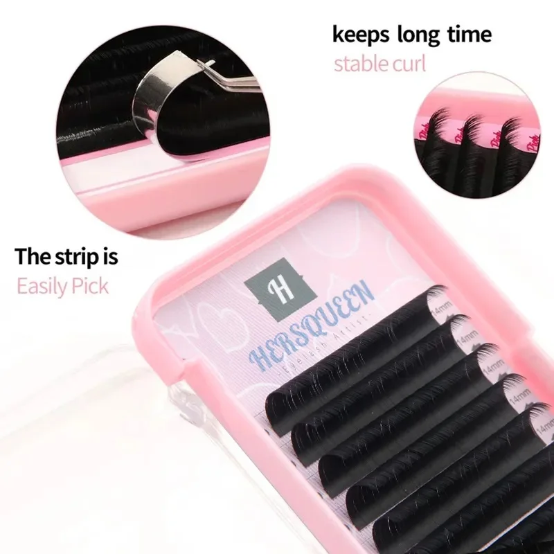 0.07 Premium self fanning eyelash extension wispy mega volume fan lash extensions cashmere soft rapid fanning lashing eyelashes