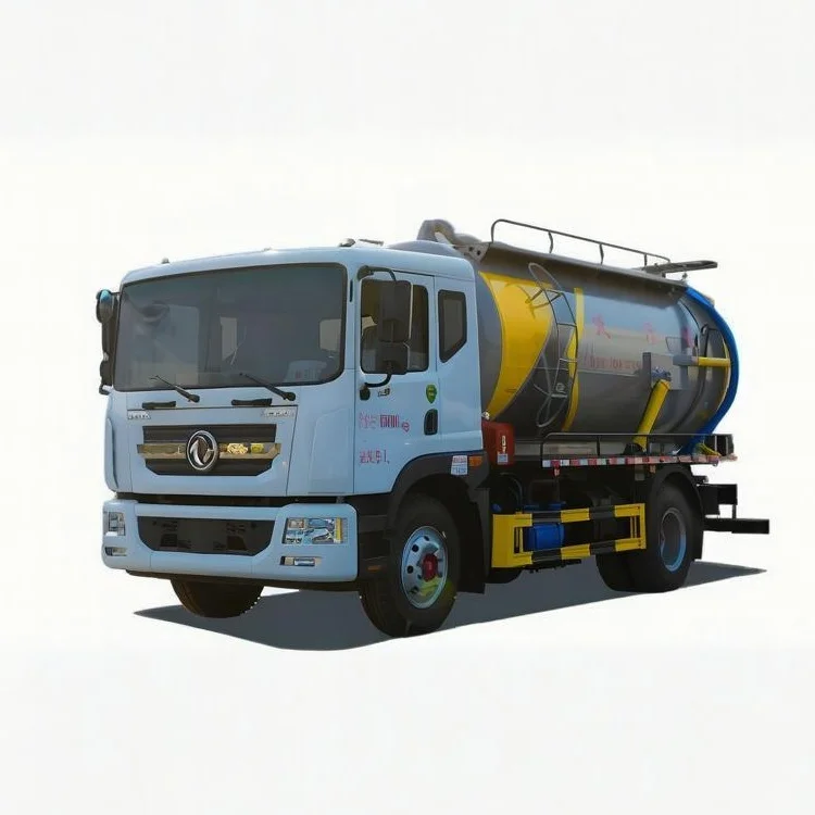 Dongfeng Duolika Cylindrical - tank Sewage Suction Truck with a Capacity of 12 Cubic Meters