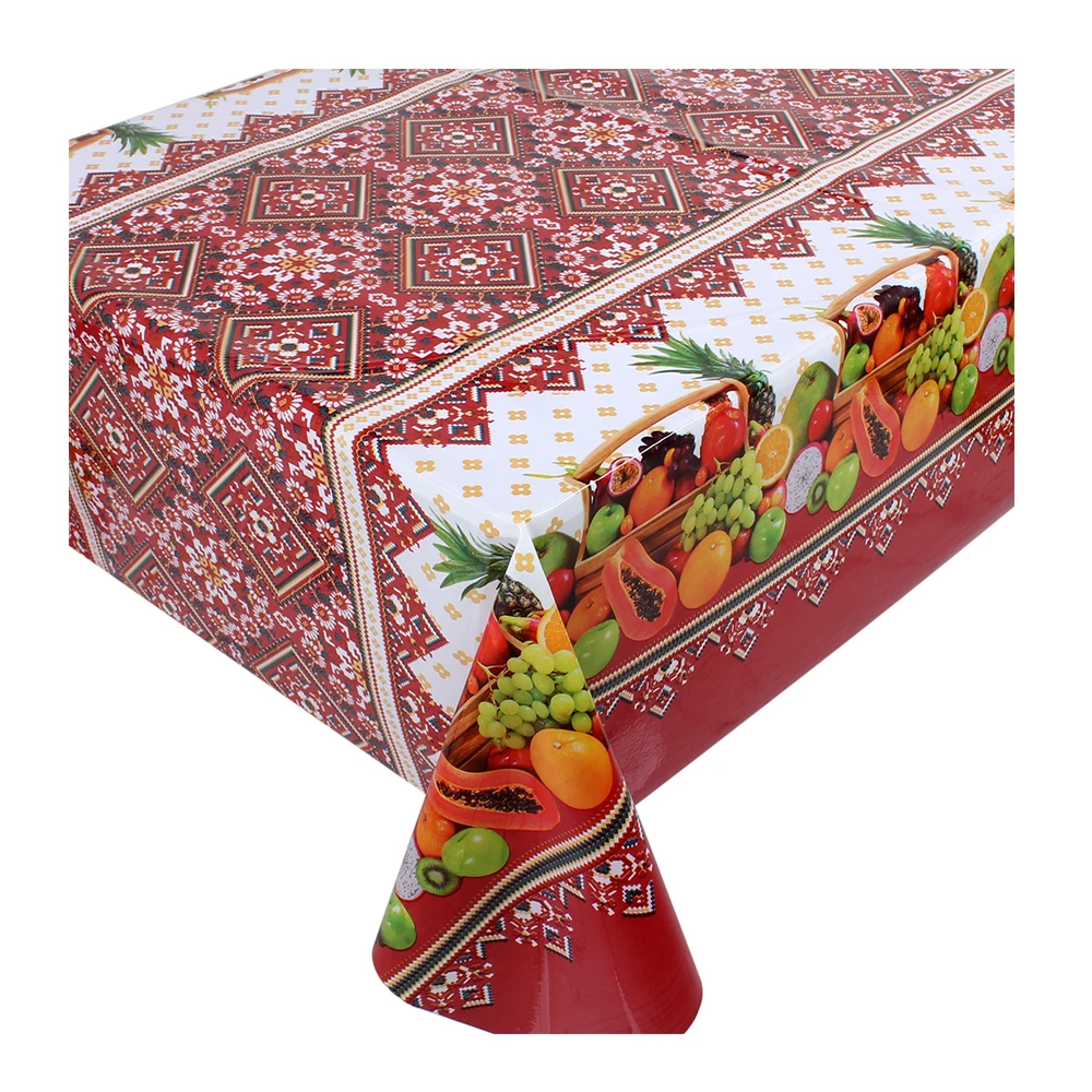 Wholesale luxury good quality gold roll water proof pvc tablecloth fabric