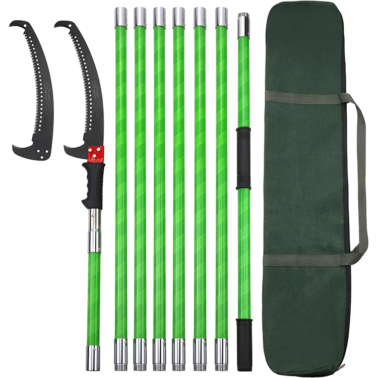 26 Feet Tree Pole Pruner Manual Branches Trimmer Tree Branch Garden Tools Loppers Hand Pole Saws Extendable Height