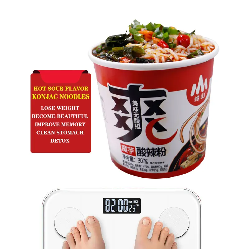 Fat Reduction and Slimming Konjac Food Zero Fat Zero Calorie Sugar-Free Konjac Pasta 307g Healthy Delicious Konjac Macaroni