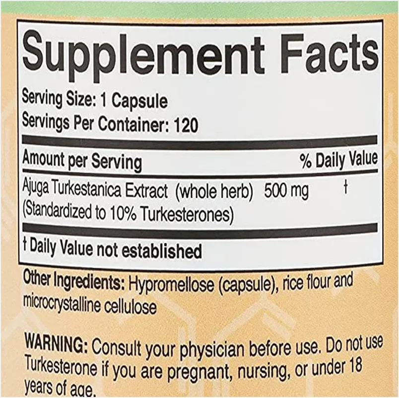 Customized Formula OEM Gluten Free Non-Gmo Extract Bulk Supplements Pure 10% 2% Capsules 40% Turkesterone
