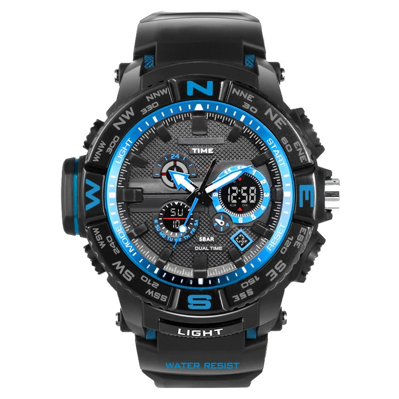 watch for men Big dial relojes hombre mens chronograph watches erkek kol saati shockproof watch