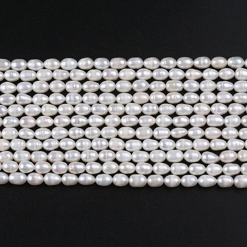 5-6mm AAAA AAA AA A B C D different grade White Natural Loose Beads Real Freshwater Rice Pearl Strand