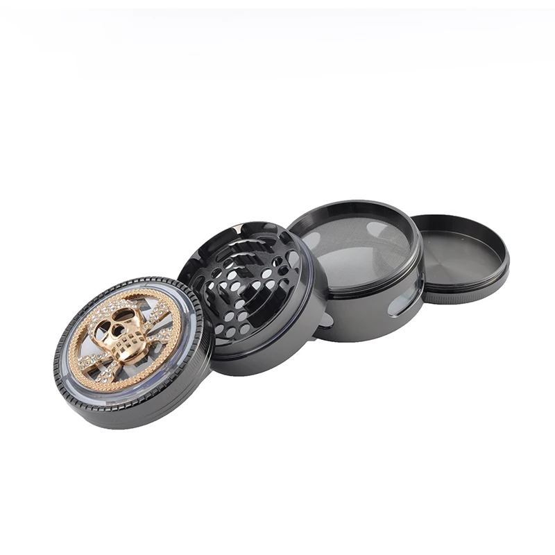 63mm 4 layer Wholesale Custom Logo Zinc alloy Herb Grinder Tobacco Grinder For Smoking Accessories