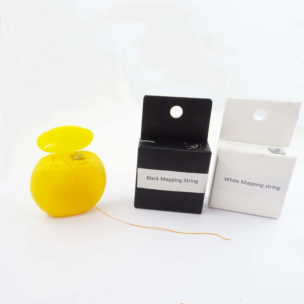 factory directly supply high quality white pre-inked paper box eyebrow mapping string permanent makeup