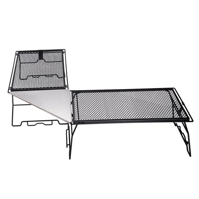 Net Single-layer Double-layer Multi-purpose Table Outdoor Rack Temperature-resistant Barbecue Table Iron Storage Rack