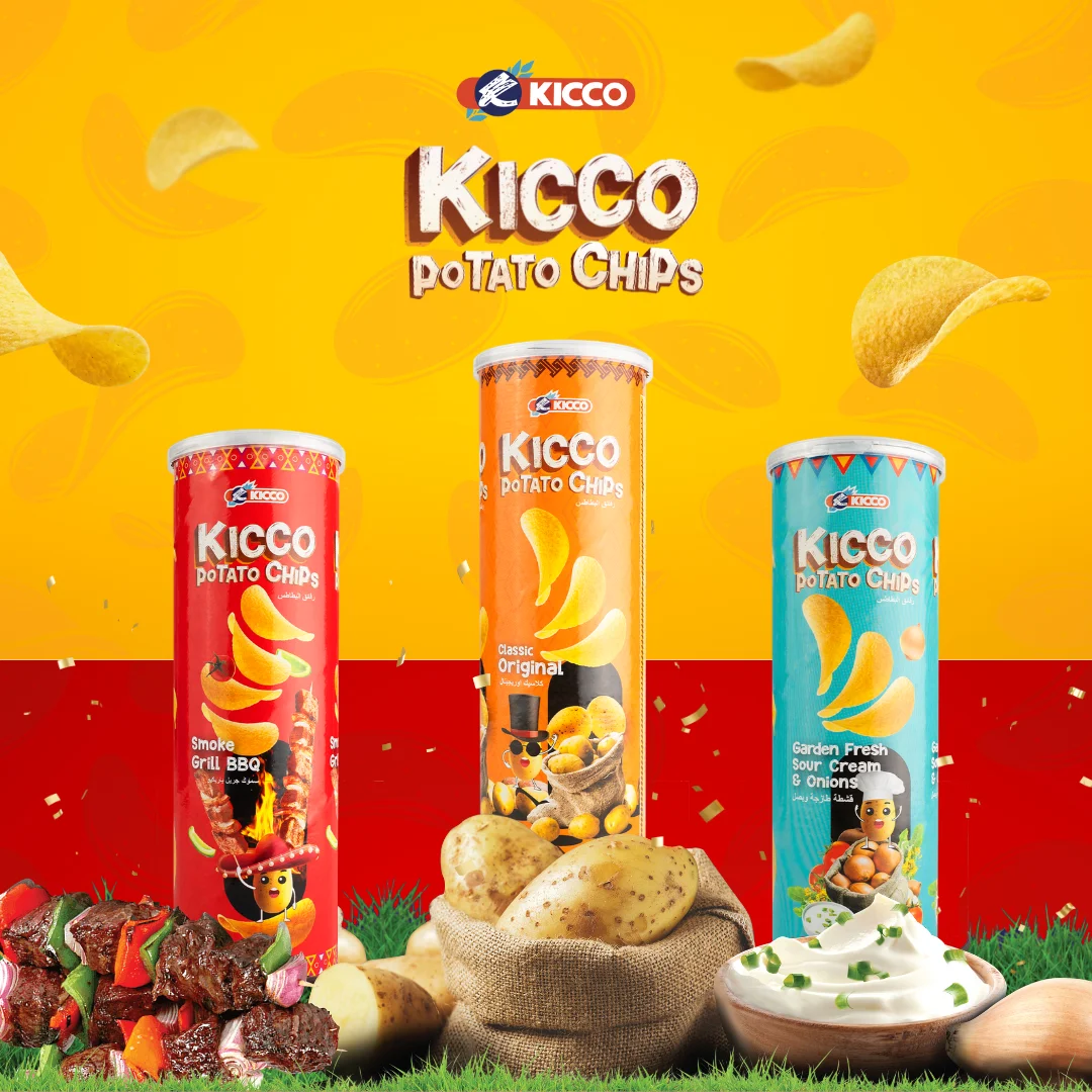 New Arrival Malaysia Hot Selling HALAL Classic Original Kicco Potato Chips Wholesale Snacks Keto Option Canister 100g Packaging