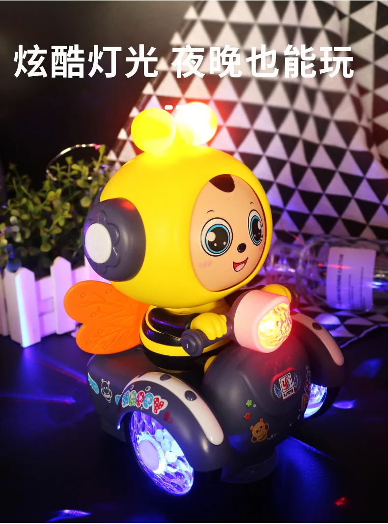 Children Toys 2023 Toys For Child Electric Cartoon Bee B/o Rotating With Music Luminous Kids Gifts Toy
