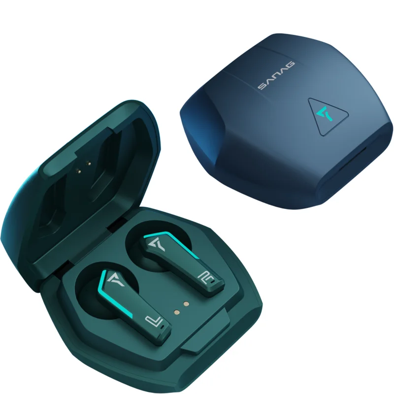 Самые популярные зеленые шумоподавляющие наушники Sanag X pro с HIFI-уровнем звучания беспроводные BT