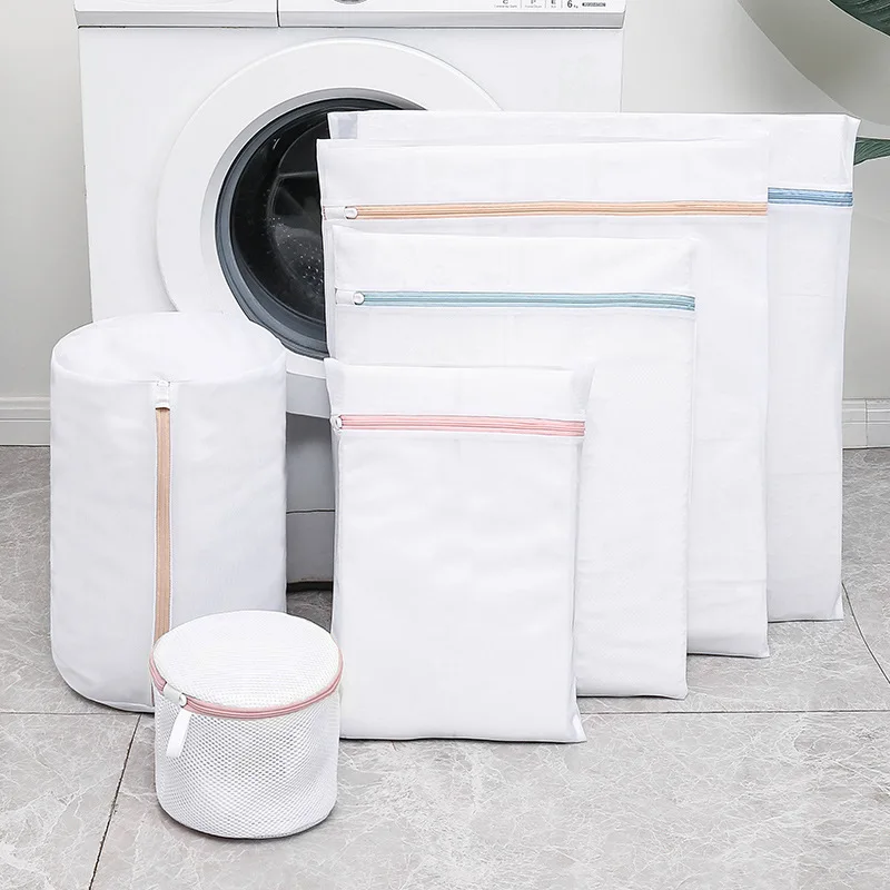 Net Mesh Wash Bag Custom Mesh Laundry Bag Polyester Mesh Laundry Bag With Zipper