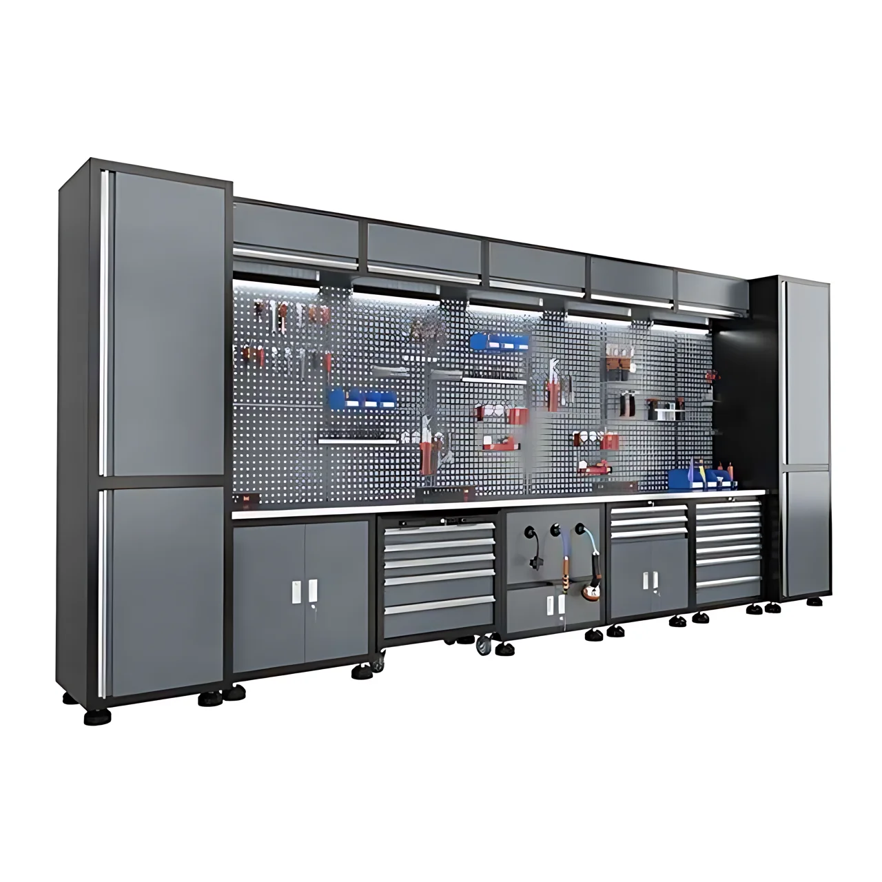 New Design Garage Storage Combination Tool Cabinets Heavy Duty Workshop Metal Work Bench